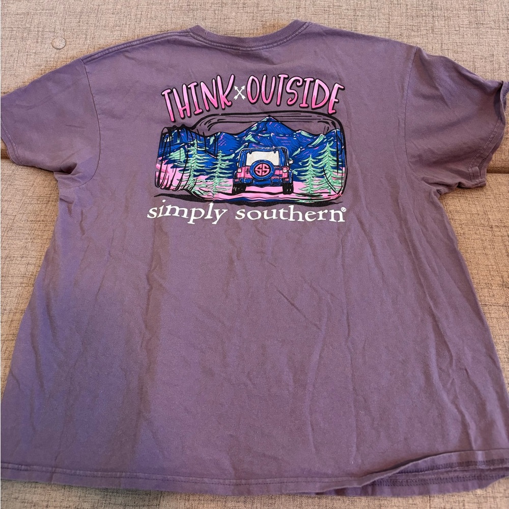 Simply Southern Mauve Tee with Logo
